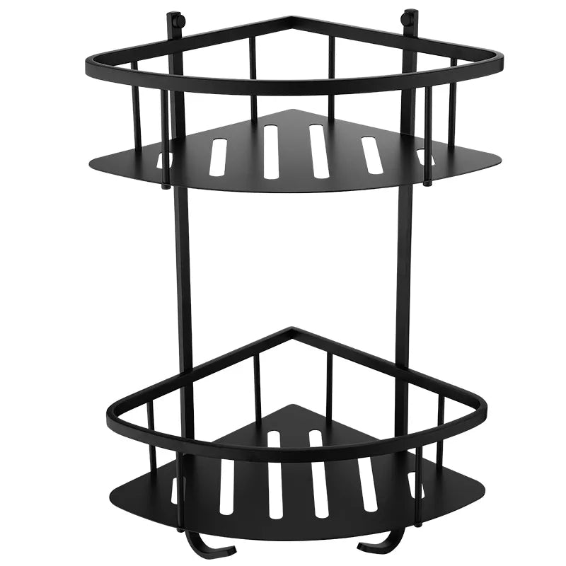 Bathroom Corner Shelf Caddy Basket Rack 2 tiers Stainless Steel Alumin