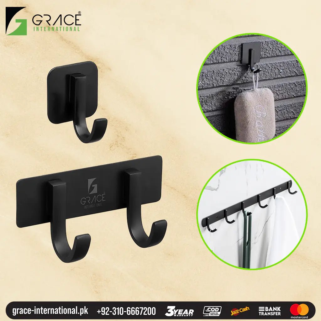 Best Cloth Towel Hanger hook in Pakistan Kitchen Bathroom Stylish Hooks - Grace International (Manufacturer)