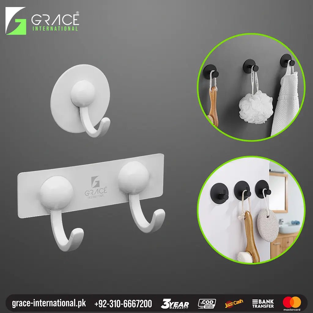 Cloth Towel Hooks Hanger for Bathroom, Kitchen, Home- Quality Ball Hooks - Grace International (Manufacturer)