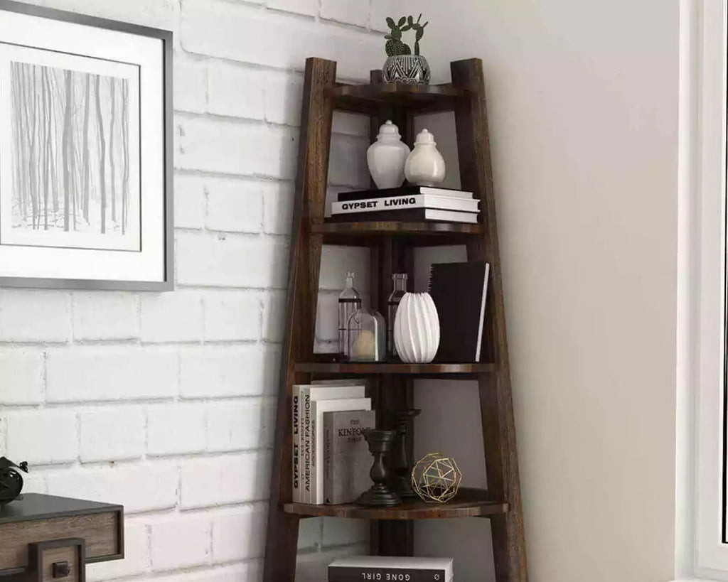 8 secret ways to add a corner rack in the living room - Grace International (Manufacturer)