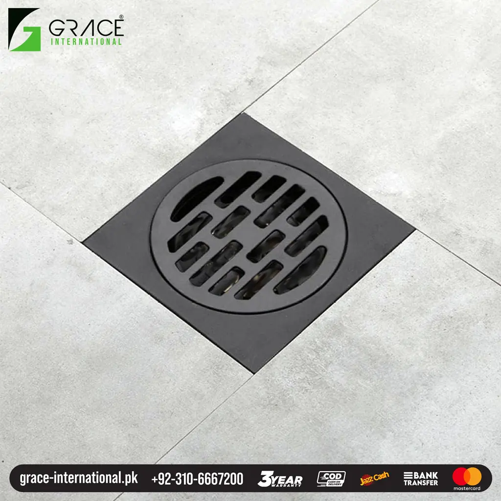 Floor Waste Drain hole Cover Jali for Bathroom GFW-809-6x6