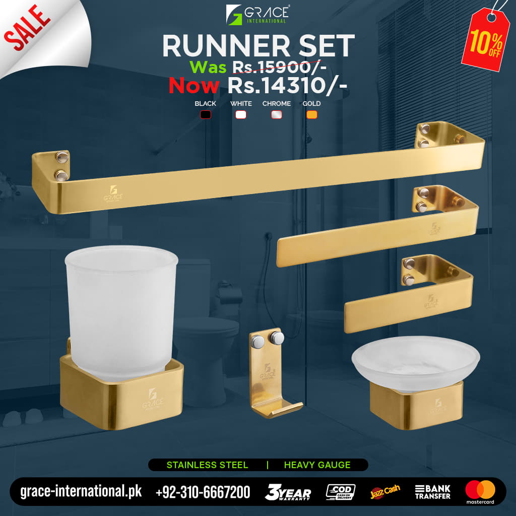 Stainles Steel Bathroom Accessories Set Complete Elegant Bath Decor