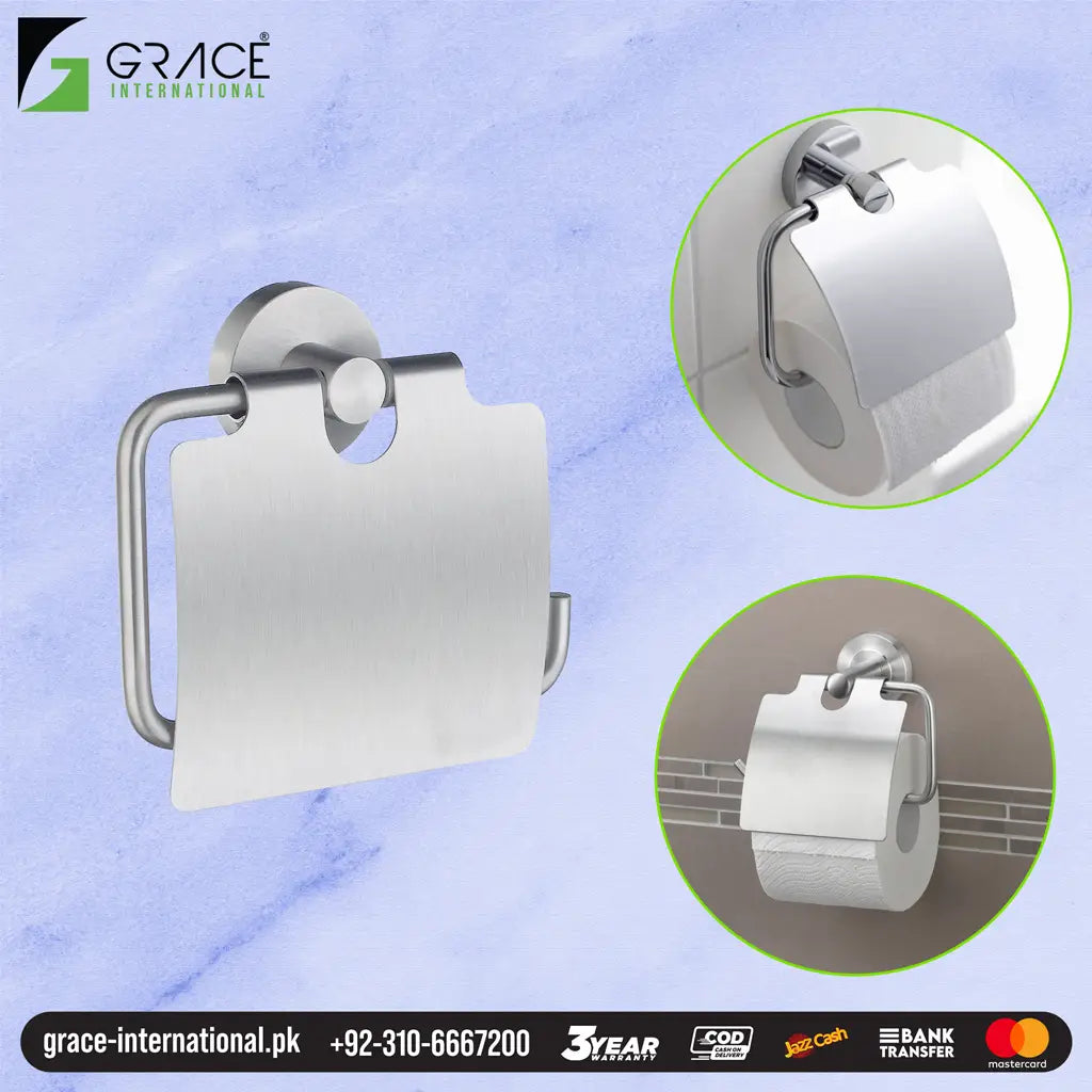 Toilet Paper Holder- Tissue Paper Roll Holder for Kitchen, Bathroom - Grace Gujranwala