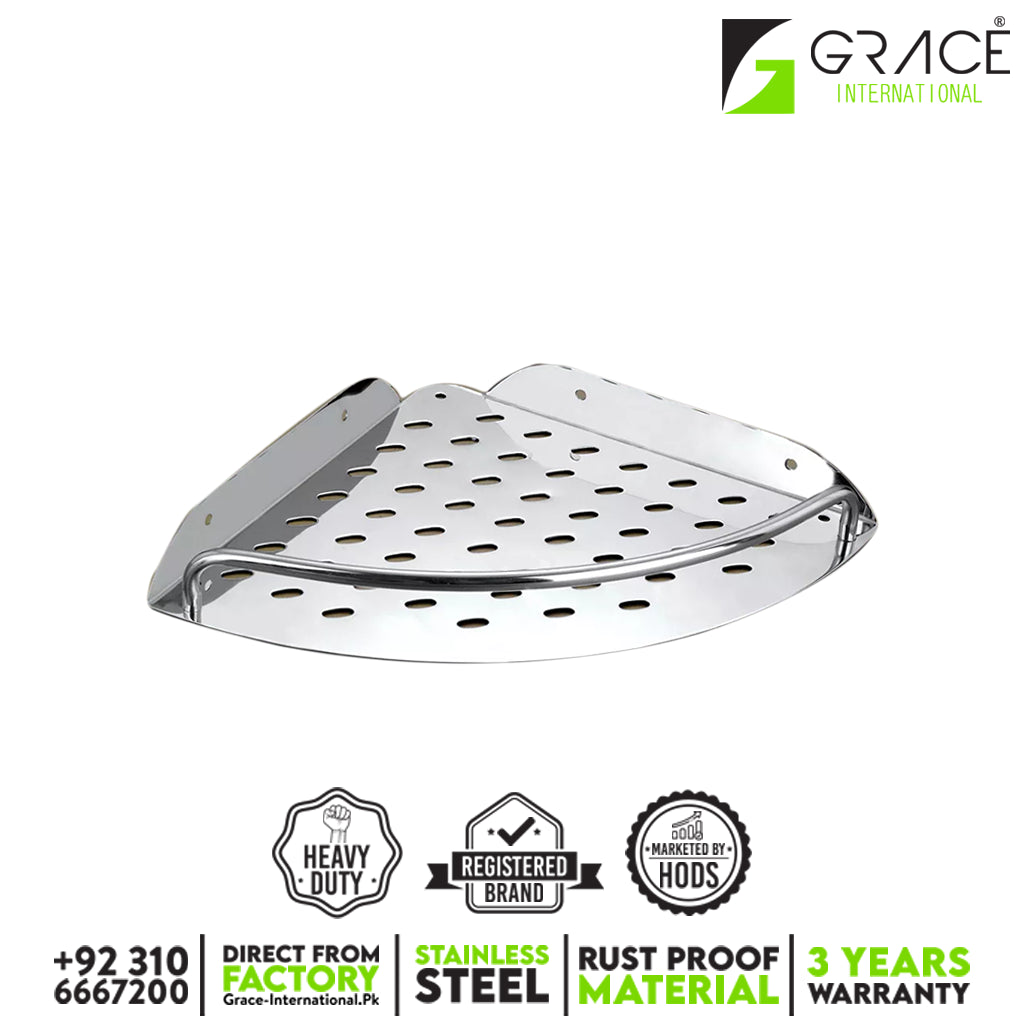 Single Tier Corner Rack Shelf Stainless steel  Grace Store - Grace international