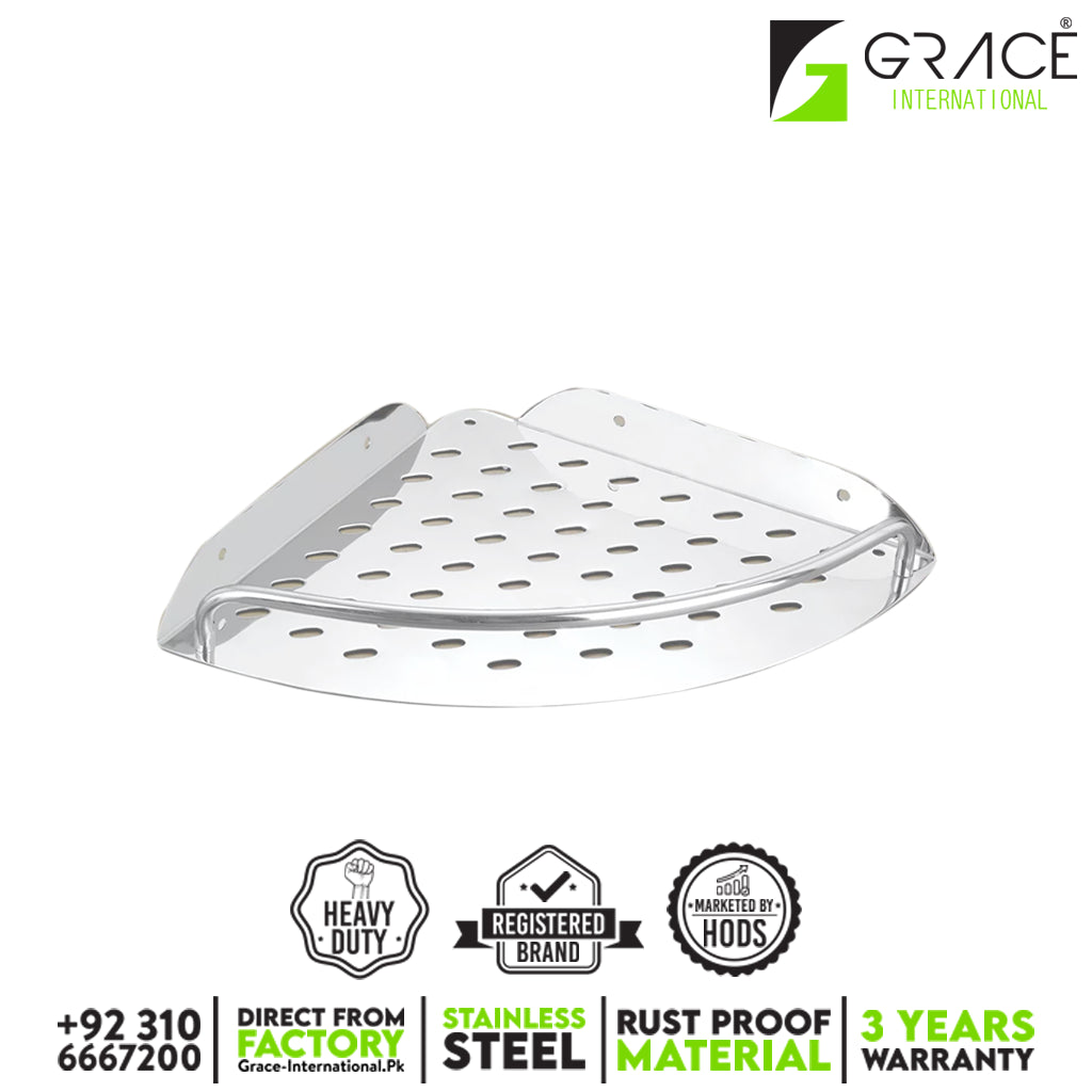 Single Tier Corner Rack Shelf Stainless steel  Grace Store - Grace international