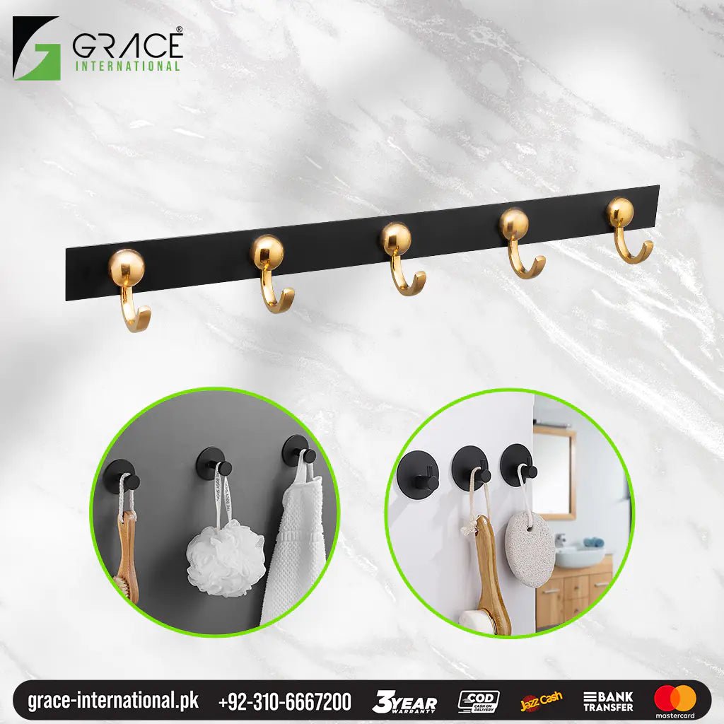 Bathroom, Kitchen, Home Cloth Towel hanger Hooks - Luxury Ball Hooks - Grace International (Manufacturer)