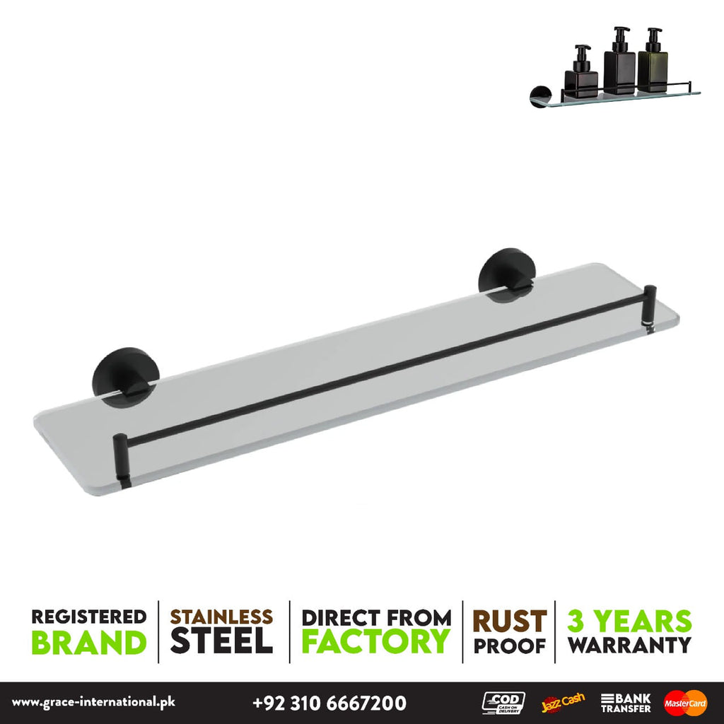 Bathroom Shelf Rack Glass Stainless Steel, Bathroom Accessories - Grace International (Manufacturer)