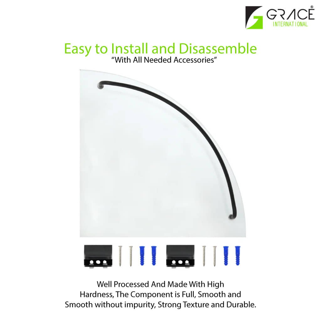 Bathroom Shelf Single Tier Corner Glass Shelf Chrome Bathroom Acce