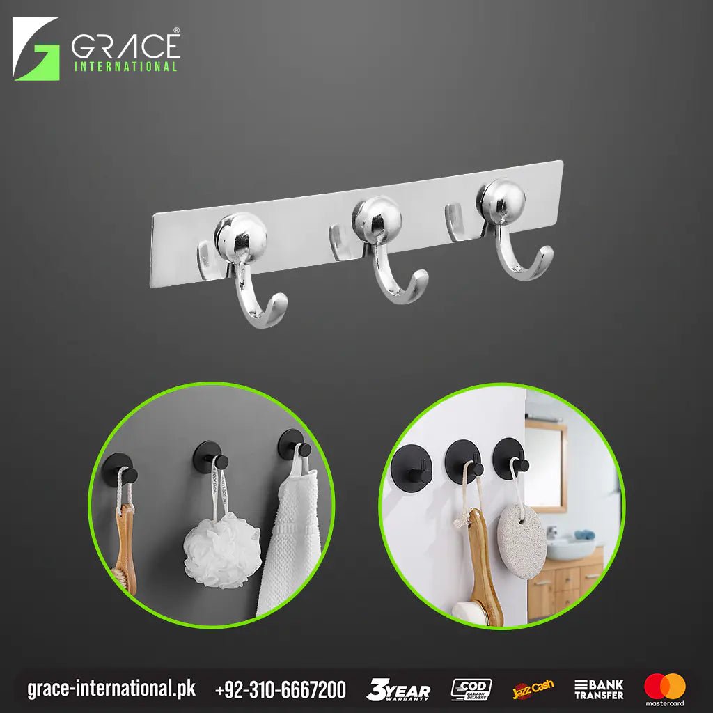 Cutlery Cloth Towel Hooks Hanger for Bathroom, Kitchen, Home- Quality Ball Hooks - Grace International (Manufacturer)