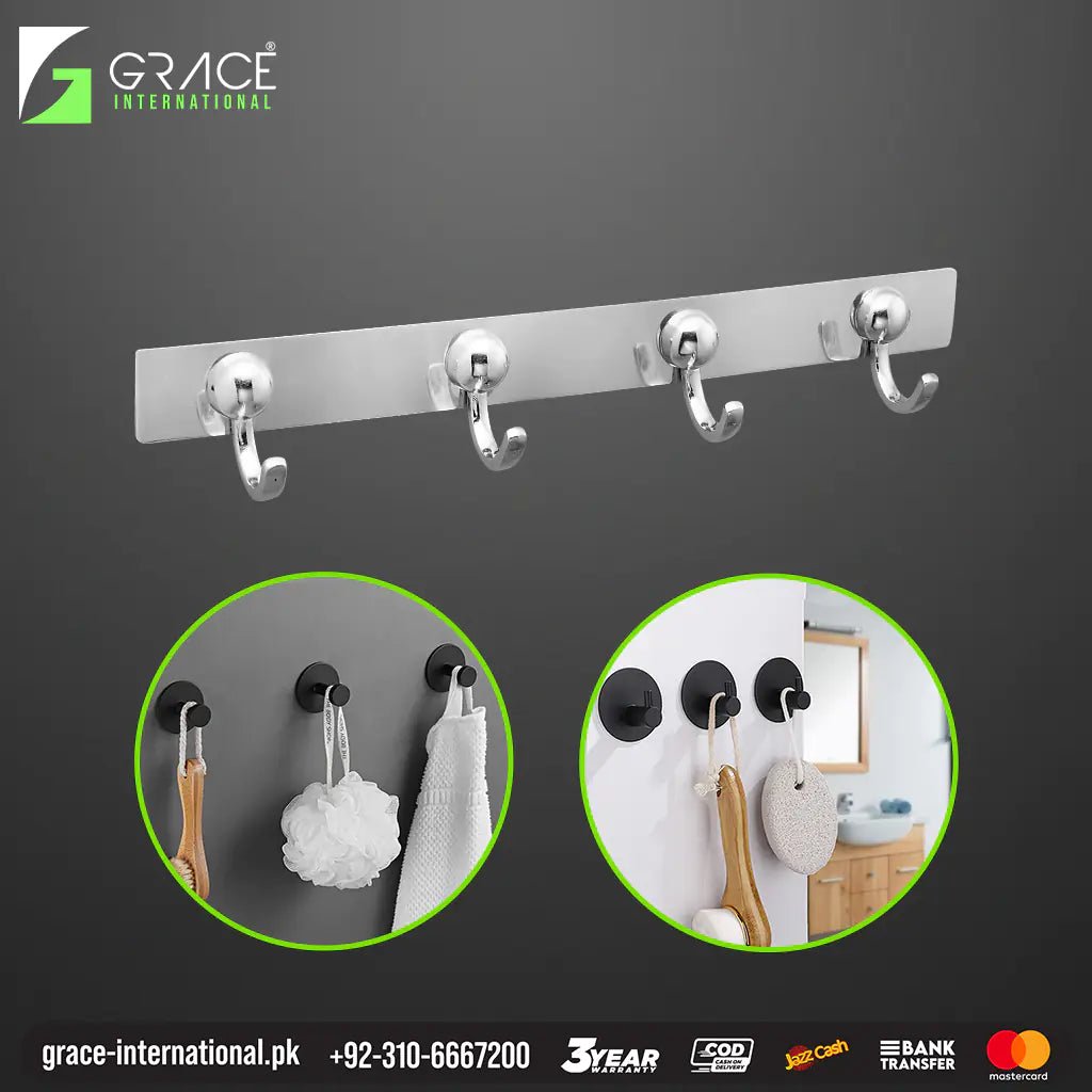 Cutlery Cloth Towel Hooks Hanger for Bathroom, Kitchen, Home- Quality Ball Hooks - Grace International (Manufacturer)