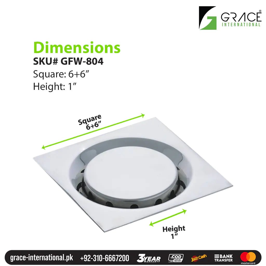 Floor Drain hole Cover Jali for Home bathroom Kitchen accessories GFW 804 - Grace International (Manufacturer)