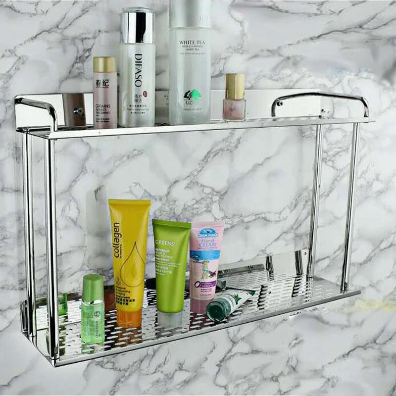 2-Tier Stainless Wall Racks & Shelf – Kitchen & Bathroom Racks