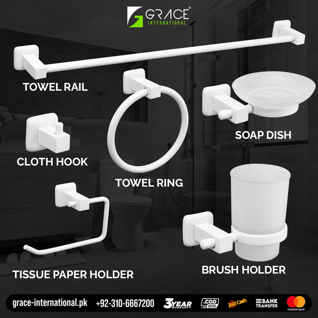 Heavy Duty Bathroom Accessories Set Stainless Steel - JET Series - Grace International (Manufacturer)