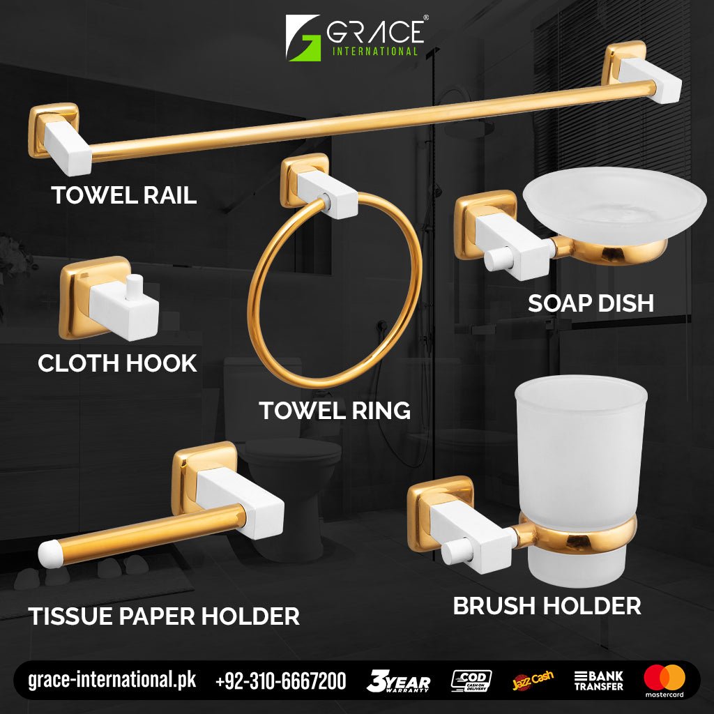 Heavy Duty Bathroom Accessories Set Stainless Steel - JET Series - Grace International (Manufacturer)