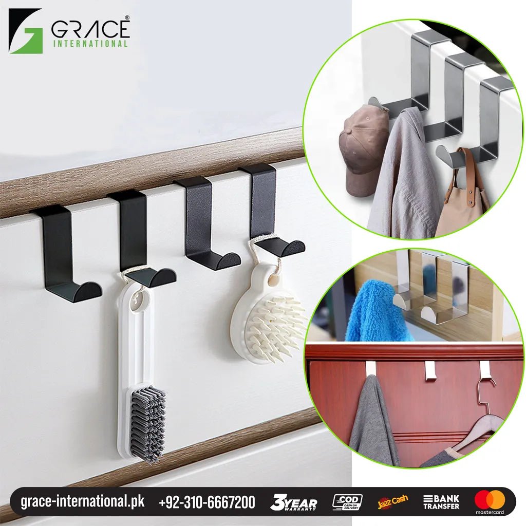 Portable Hook - Over the Door Hook Hanger (Single Hook) Home Accessories - Grace International (Manufacturer)