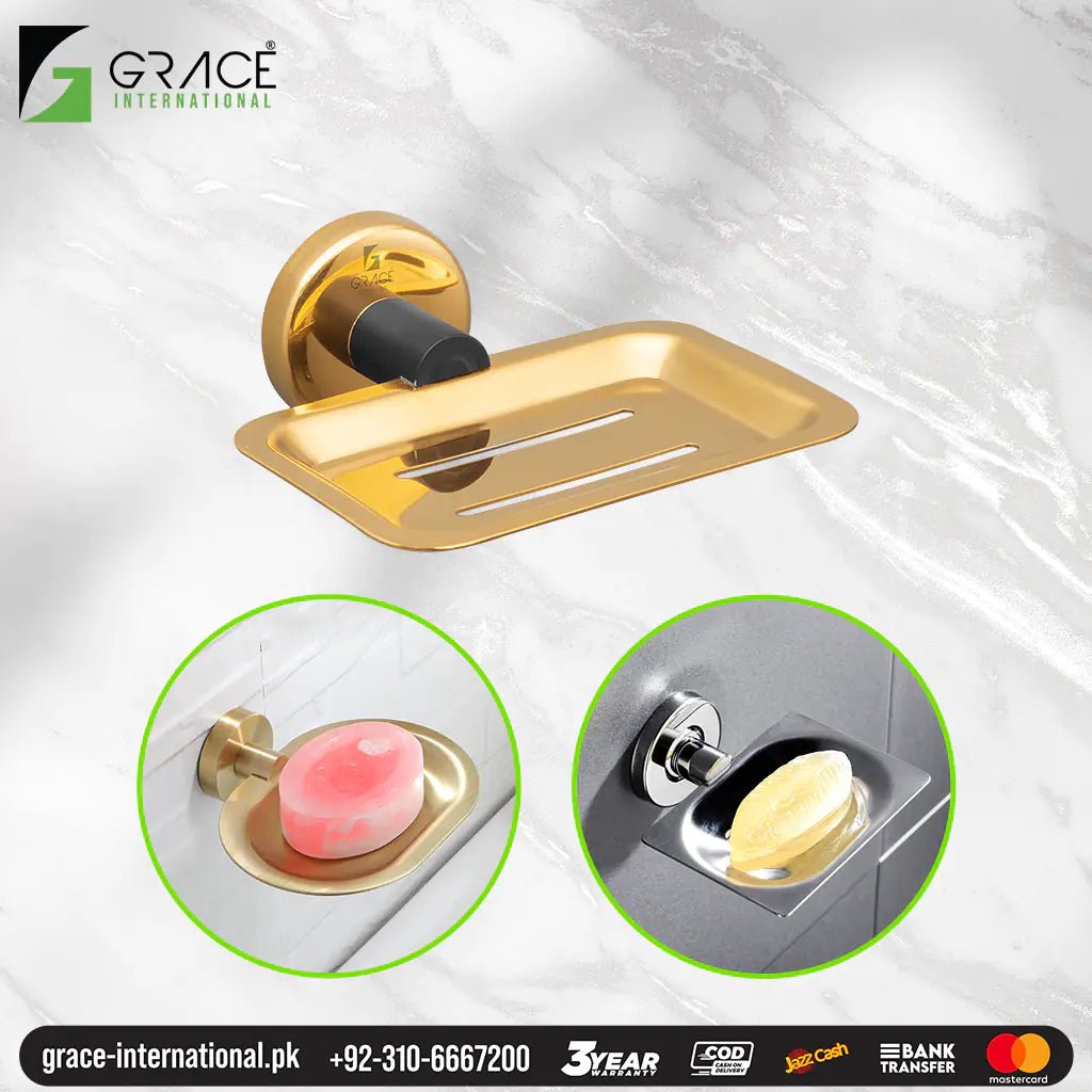 Soap Dish Wall Soap Holder for Bathroom & Kitchen Accessories - Grace International (Manufacturer)