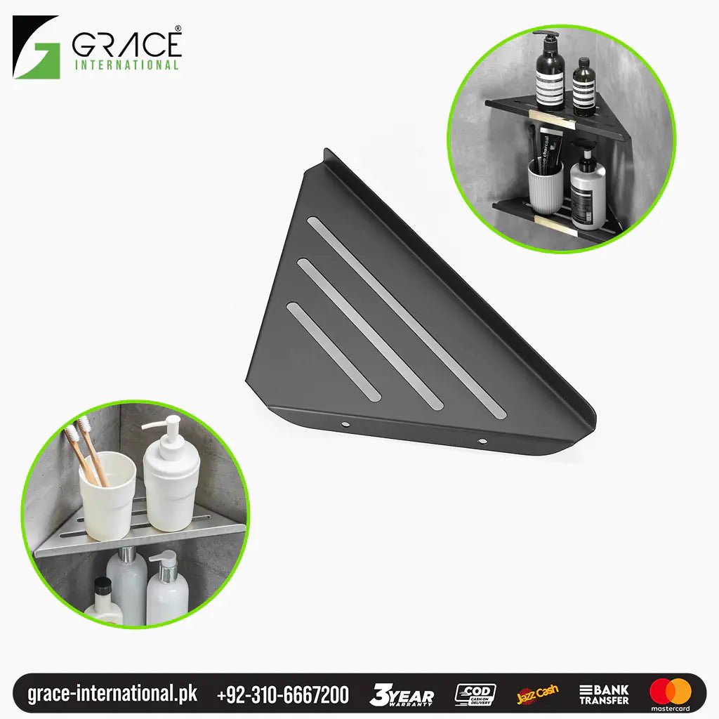 Stainless Steel Corner Shelf Decorative Rack Triangle For Home, Kitche ...