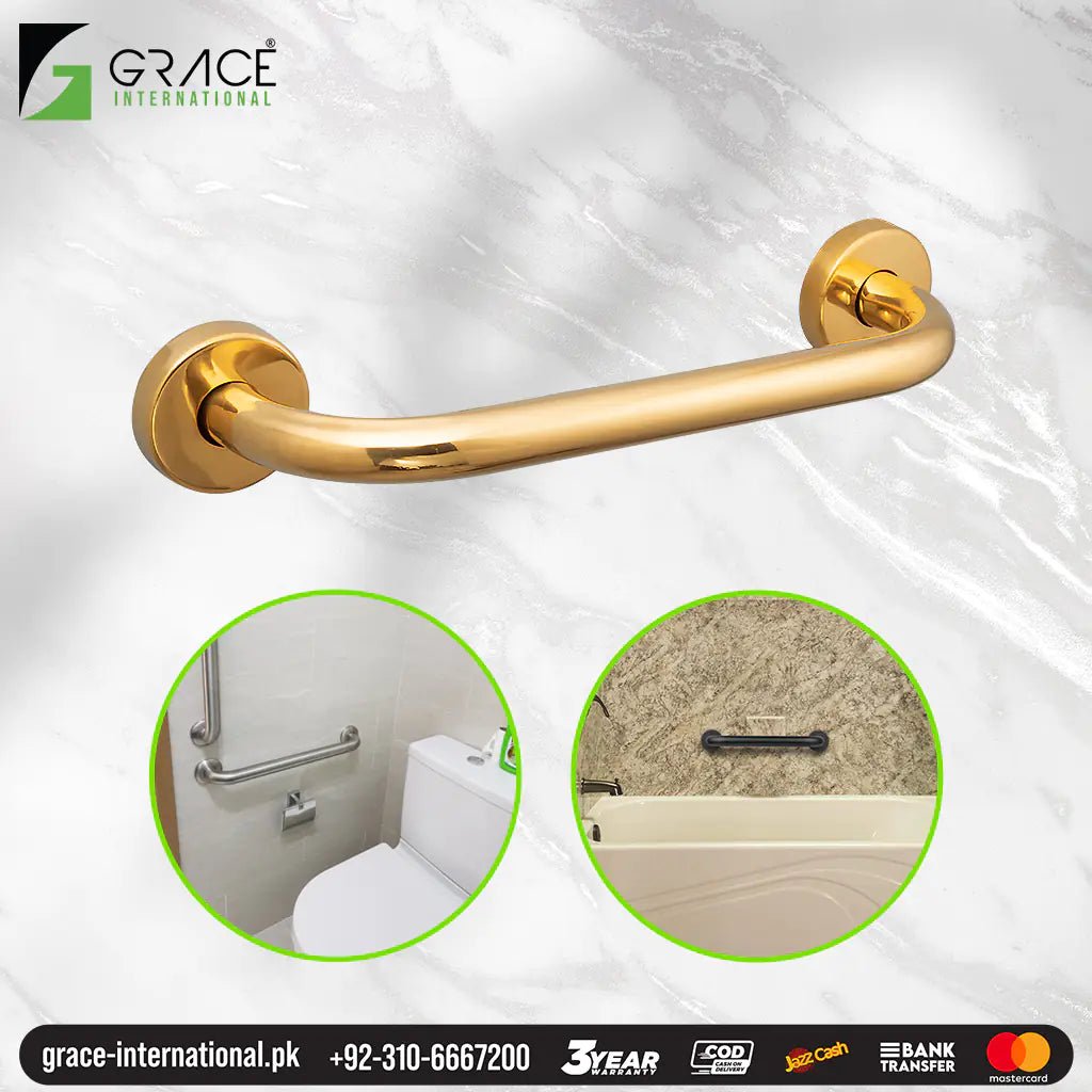 Toilet Hand Grip Support Bathroom Safety Grab Rails for Seniors - Large - Grace International (Manufacturer)