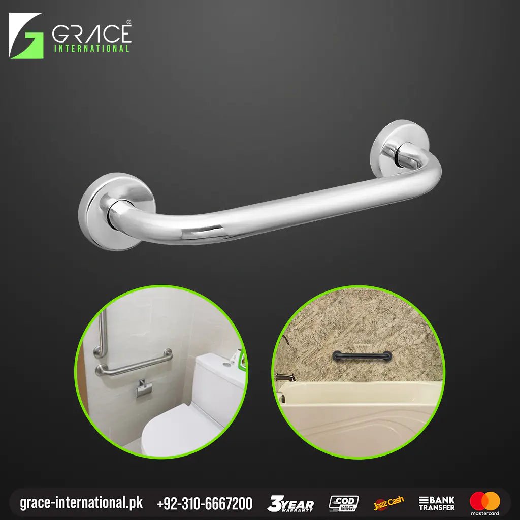 Toilet Hand Grip Support Bathroom Safety Grab Rails for Seniors - Large - Grace International (Manufacturer)