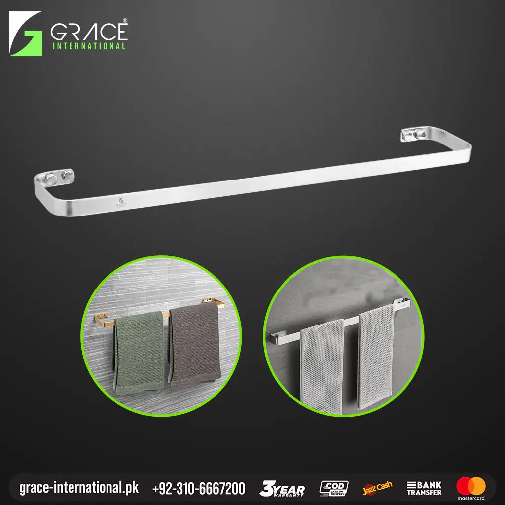 Towel hanger Rail Rod for Bathroom Kitchen Accessories Pakistan (Plazza Range) - Grace International (Manufacturer)