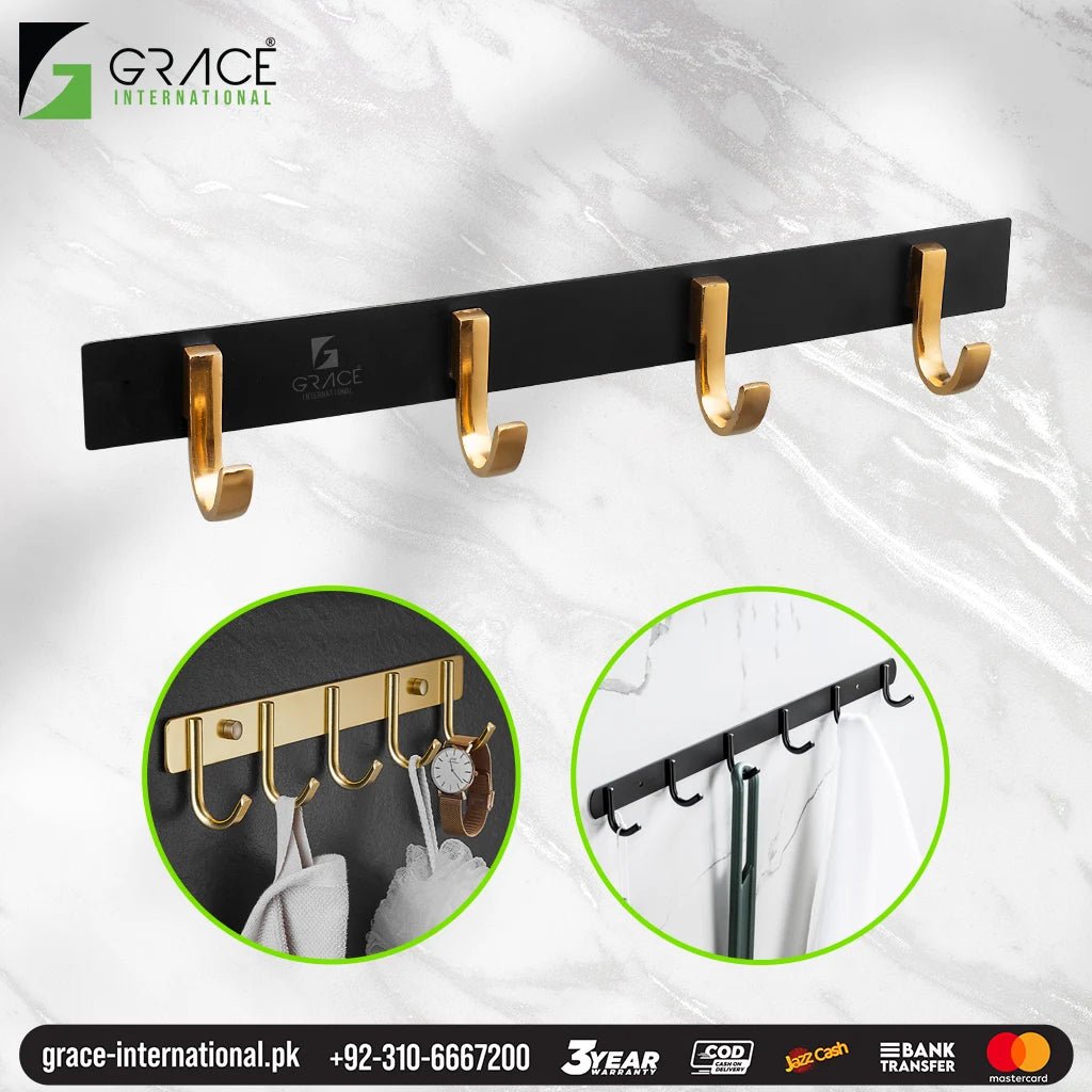 Towel Hooks Hanger Stainless Steel Bathroom and Kitchen Hooks in Pakistan - Grace International (Manufacturer)