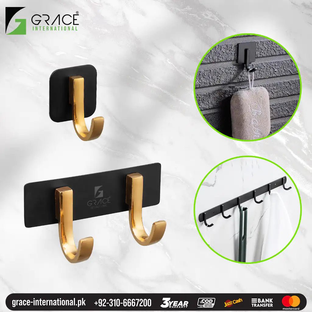 Towel Hooks Hanger Stainless Steel Bathroom and Kitchen Hooks in Pakis Grace International Factory in Gujranwala